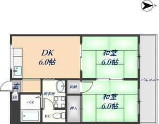 東花園駅 徒歩5分 4階の物件間取画像